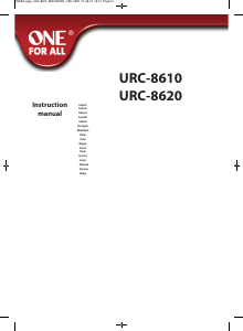 Handleiding One For All URC 8610 X-Sight Afstandsbediening
