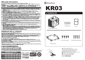 Handleiding SilverStone KR03 CPU koeler