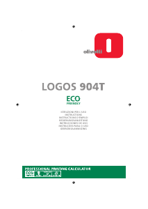 Manual de uso Olivetti Logos 904T Calculadora con impresoras