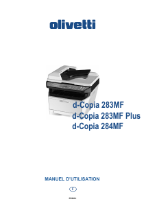 Mode d’emploi Olivetti d-COPIA 283MF Plus Imprimante multifonction