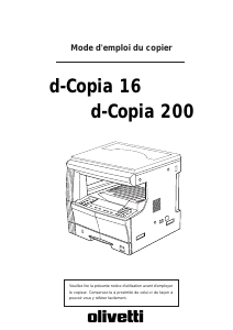 Mode d’emploi Olivetti d-COPIA 200 Imprimante multifonction