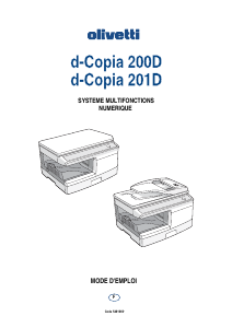 Mode d’emploi Olivetti d-COPIA 200D Imprimante multifonction