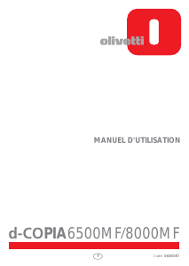 Mode d’emploi Olivetti d-COPIA 6500MF Imprimante multifonction