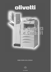 Mode d’emploi Olivetti d-COPIA 23 Imprimante multifonction