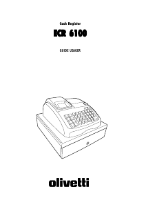 Mode d’emploi Olivetti ECR 6100 Caisse