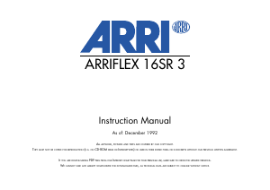 Handleiding ARRI ARRIFLEX 16 SR3 Camcorder