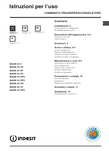 Manuale Indesit BAAN 34 VPX Frigorifero-congelatore