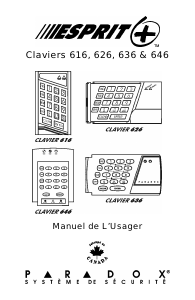 Mode d’emploi Paradox Esprit+ 646 Système d’alarme