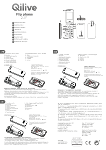 Manual Qilive Flip Phone Telefon mobil