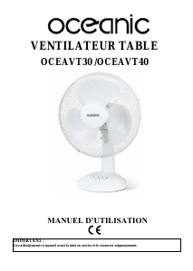 Mode d’emploi Oceanic OCEAVT30 Ventilateur