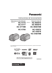 Manual de uso Panasonic HC-WX970MEC Videocámara