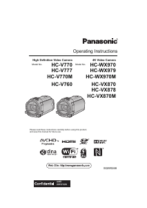 Bruksanvisning Panasonic HC-WX970MEB Videokamera