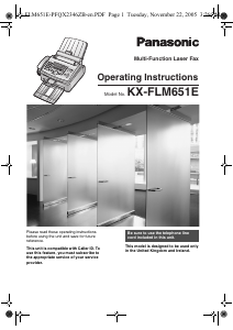 Handleiding Panasonic KX-FLM651E Faxapparaat