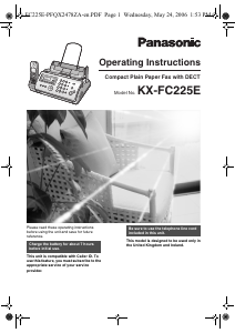 Manual Panasonic KX-FC225E Fax Machine