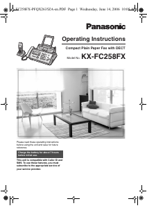 Handleiding Panasonic KX-FC258FX Faxapparaat
