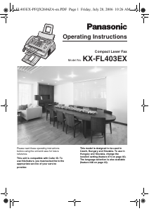 Handleiding Panasonic KX-FL403EX Faxapparaat