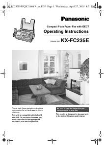 Manual Panasonic KX-FC235E Fax Machine