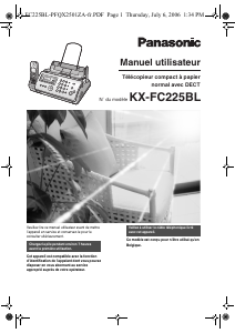 Mode d’emploi Panasonic KX-FC225BL Télécopieur