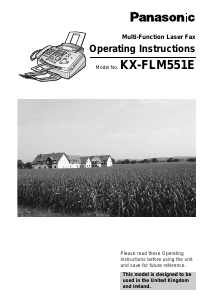 Manual Panasonic KX-FLM551E Fax Machine