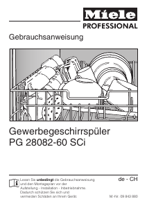 Bedienungsanleitung Miele PG 28082 SCi XXL Geschirrspüler