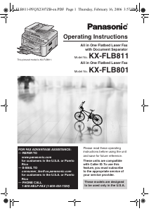 Manual Panasonic KX-FLB801 Fax Machine