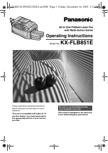 Handleiding Panasonic KX-FLB851E Faxapparaat