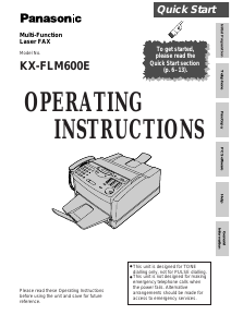 Handleiding Panasonic KX-FLM600E Faxapparaat