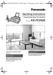 Handleiding Panasonic KX-FC255E Faxapparaat