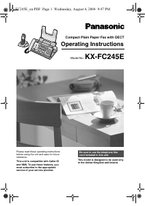 Manual Panasonic KX-FC245E Fax Machine
