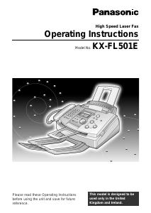 Handleiding Panasonic KX-FL501E Faxapparaat