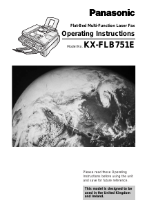 Manual Panasonic KX-FLB751E Fax Machine