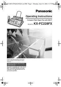 Manual Panasonic KX-FC228FX Fax Machine