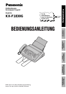 Bedienungsanleitung Panasonic KX-F1830G Faxmaschine