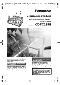 Bedienungsanleitung Panasonic KX-FC226GS Faxmaschine