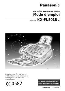 Mode d’emploi Panasonic KX-FL501BL Télécopieur