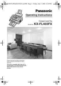 Manual Panasonic KX-FL403FX Fax Machine