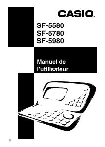 Mode d’emploi Casio SF-5780 Organiseur