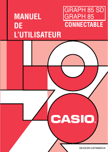 Mode d’emploi Casio GRAPH85 SD Calculatrice graphique