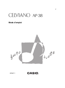 Mode d’emploi Casio AP-38 Celviano Piano numérique