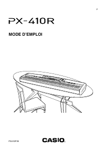 Mode d’emploi Casio PX-410R Privia Piano numérique