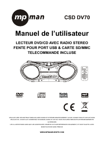 Mode d’emploi Mpman CSD-DV70 Stéréo