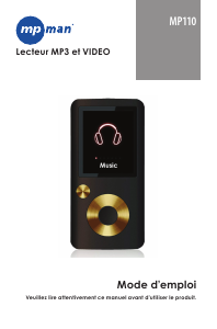 Mode d’emploi Mpman MP-110 Lecteur Mp3