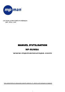Mode d’emploi Mpman MP-RUMBA Lecteur Mp3