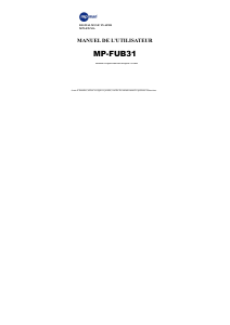 Mode d’emploi Mpman MP-FUB31 Lecteur Mp3