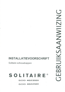 Handleiding Solitaire SOD402250I Afzuigkap