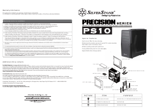 Manual de uso SilverStone PS10 Caja PC