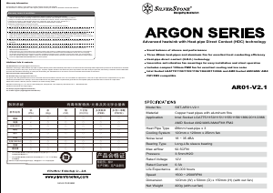 Bedienungsanleitung SilverStone AR01 CPU Kühler