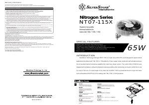 Manual de uso SilverStone NT07-115X Enfriador de CPU
