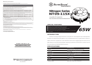 Mode d’emploi SilverStone NT09-115X Refroidisseur de CPU