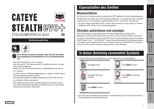 Bedienungsanleitung Cateye CC-GL51 Stealth evo+ Fahrradcomputer